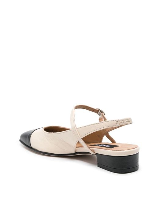 CAREL PARIS Natural Oceano 30Mm Leather Ballerina Shoes