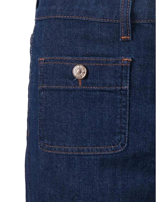 7 For All Mankind Blue Lotta Tailorless Halona With Patch Pockets Jean