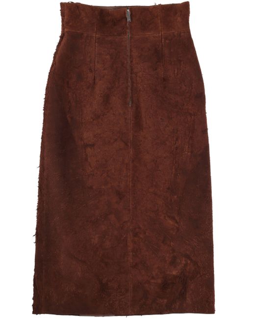 Alexander McQueen Alexander Mc Queen Chestnut Brown Slit Rok
