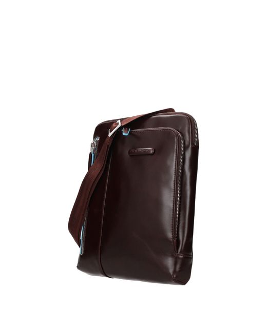 Piquadro Brown Shoulder Bags Leather/Mahogan for men