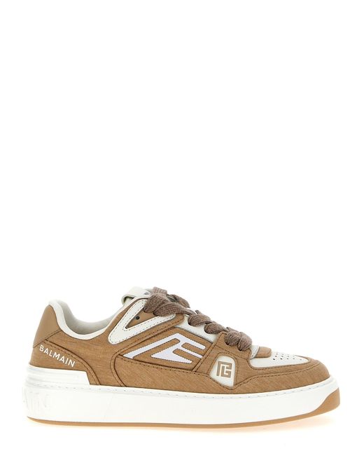 Balmain Natural 'B Court' Sneakers