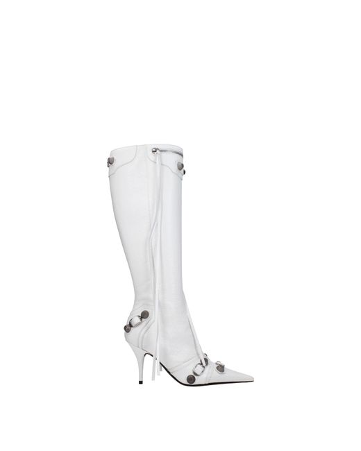 Balenciaga Frauen 's Stiefel Ledergrau in White für Herren