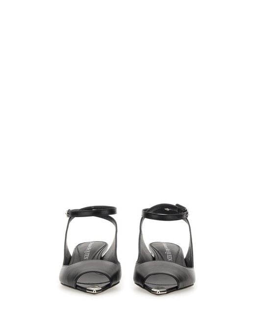 McQueen White Alexander Mc Queen Punk Sandal