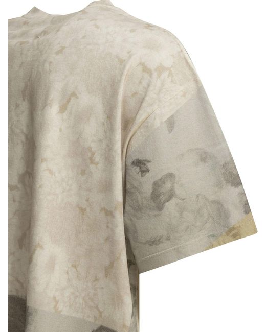 Maison Margiela White Floral Crewneck T Shirt
