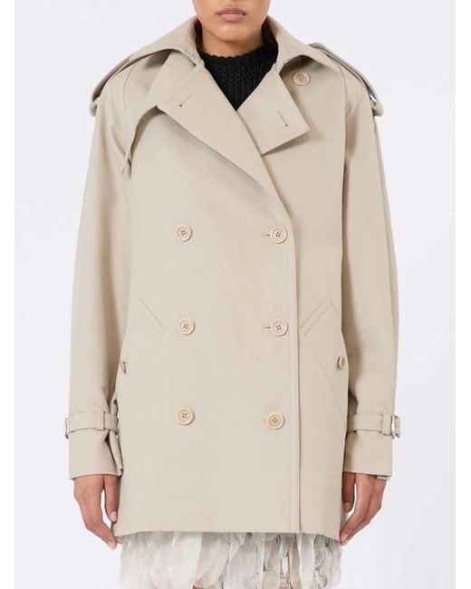 Max Mara Natural Short Cotton Duster Coat