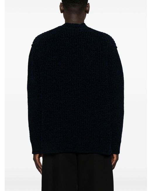 Junya Watanabe Texturierter Strickpullover in Blue für Herren