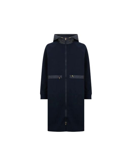 Herno Blue Hooded Coat