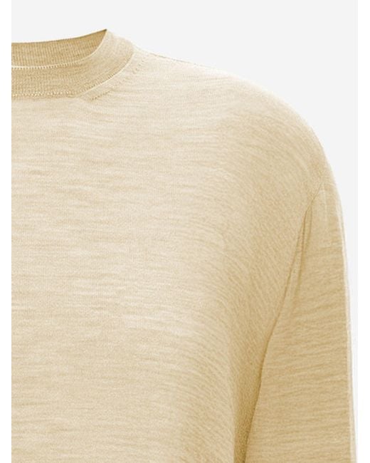 Jil Sander Natural Wool And Cashmere Blend Sweater