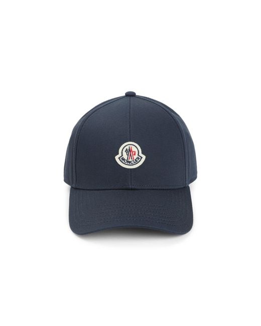 Moncler Blue Logo Patch Cap for men
