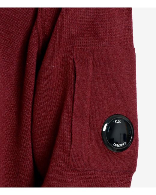 C P Company C.P. Firmenpullover Bordeaux in Red für Herren