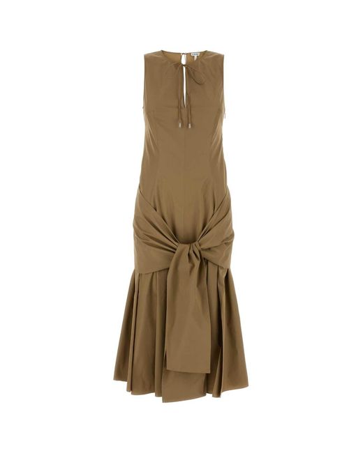 Loewe Natural Camel Poplin Dress