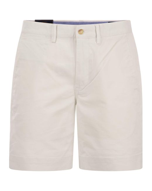 Polo Ralph Lauren White Stretch Classic Fit Chino Short