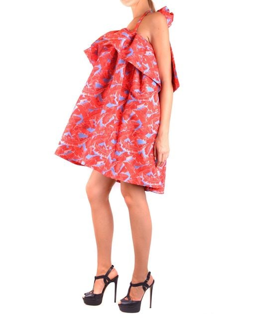 MSGM Red Damen polyester kleid