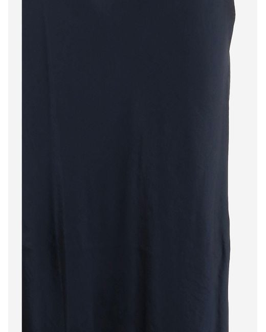 Vince Blue Long Acetate Skirt