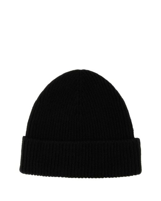 Burberry Black Cashmere Beanie Hat