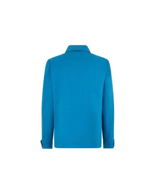 Herno Blue Cargo Shirt Jacket