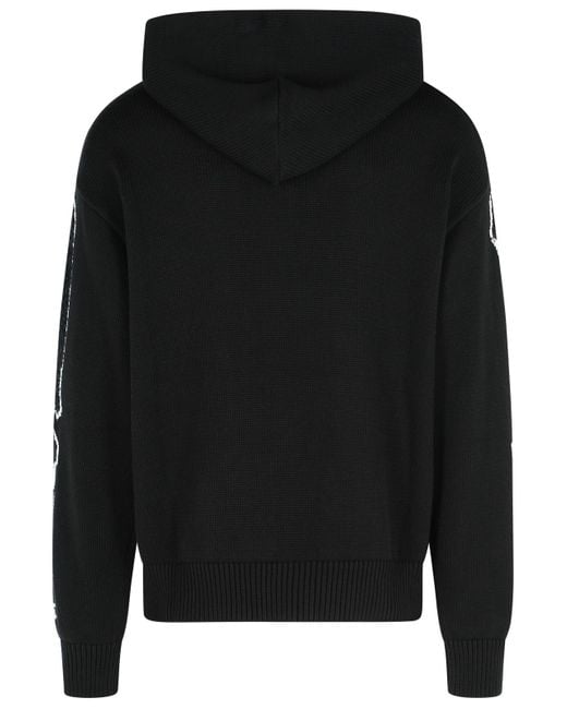 Suéter de algodón negro de 'Bones' Amiri de hombre de color Black
