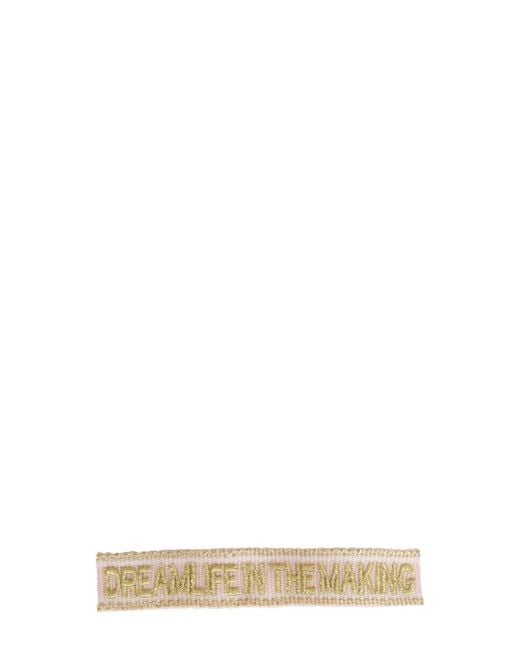 LABEL K White Braided Fabric Bracelet