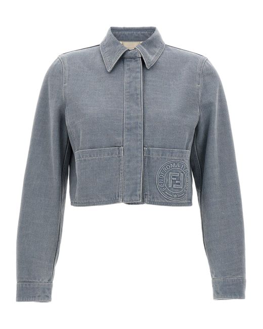 Fendi Blue Go-To' Jacket
