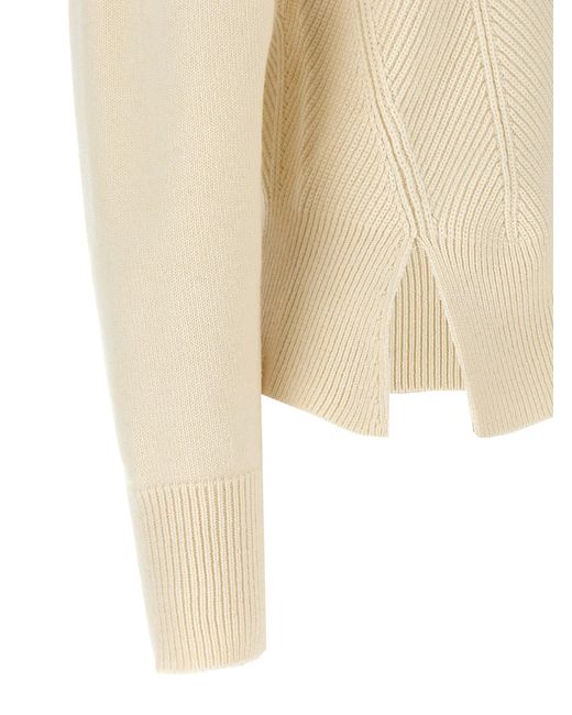 Alexander McQueen Natural 'Chevron Corset' Sweater