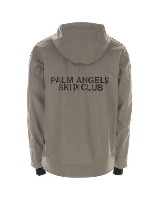 Palm Angels Gray Polyester Ski Jacket for men