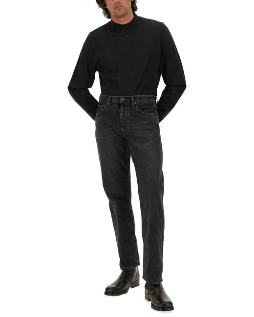 Courreges Black T-Shirt With Logo for men
