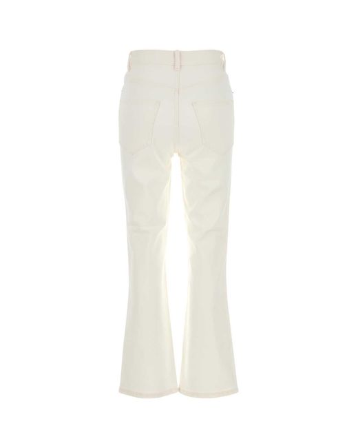 Tory Burch White Stretch Denim Jeans