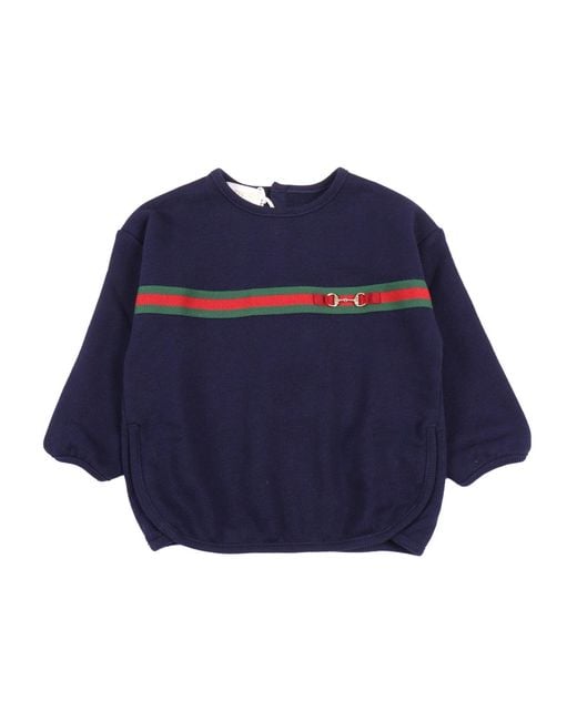 Gucci Blue B L/S Sweatshirt Felted Cotto