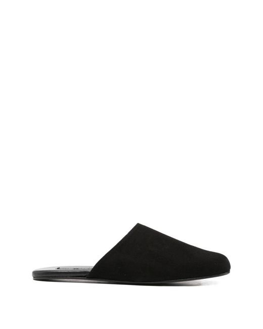Manebí Black Suede Leather Slippers