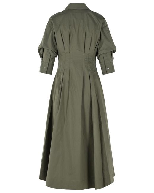Jonathan Simkhai Women's Green 'Jazz' Cotton Blend Dress - hulwithkids.com