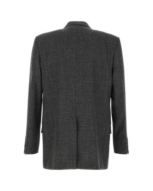 Gucci Black Melange Charcoal Wool Blazer for men