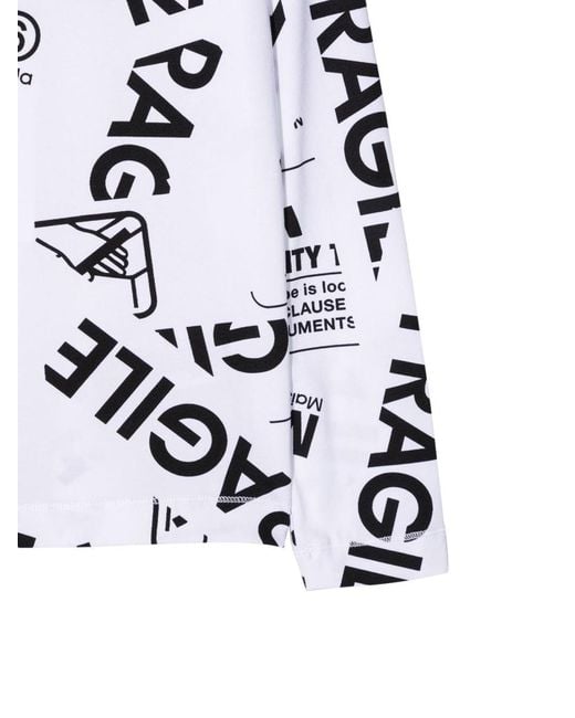 MM6 by Maison Margiela White T Shirts