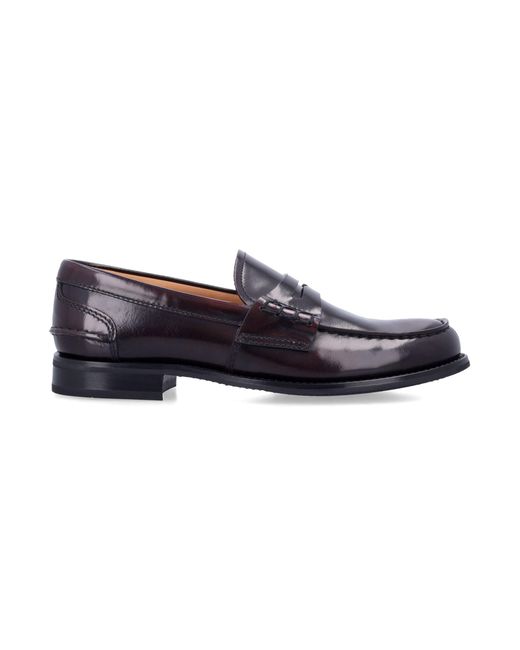 Church's Blue Pembrey W 5 Polished Fumè Loafer