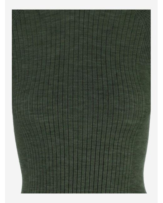 Sa Su Phi Green Cashmere Blend Ribbed T Shirt