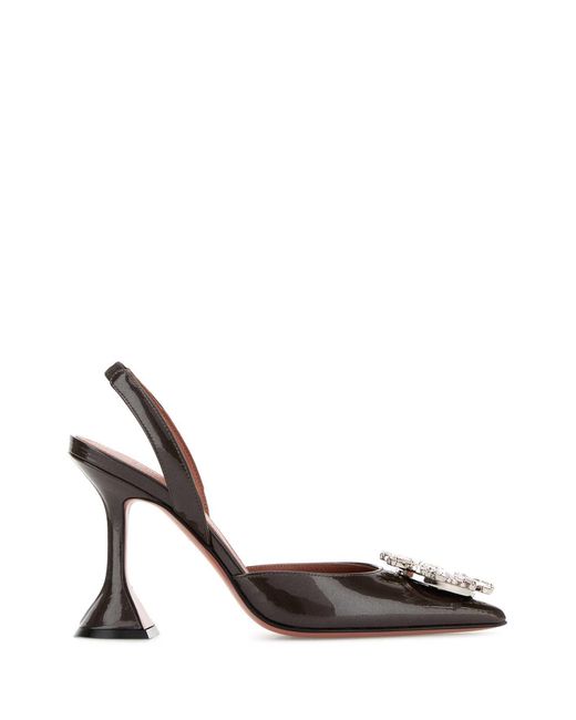 AMINA MUADDI Multicolor Chocolate Leather Begum Pumps