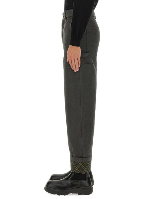 Burberry Black Cotton Pants for men