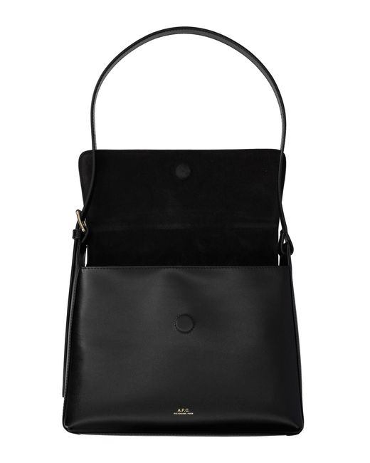 A.P.C. Black Virginie Flap Bag