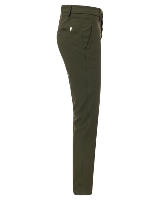 Carmen Slim Gabardine Lyocell pantalones Dondup de color Green