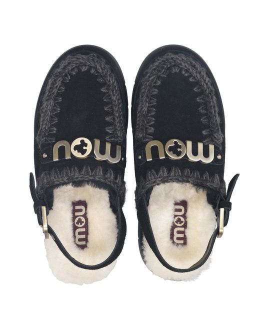 Mou Black Sandals