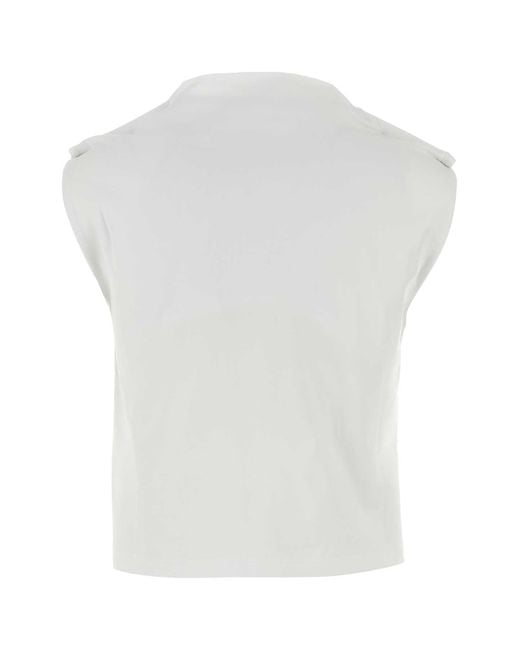 ARMARIUM White Stretch Cotton Glenda Top