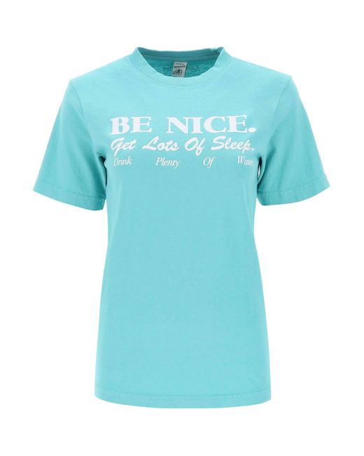 Sporty & Rich 'be Nice' T -shirt in het Blue