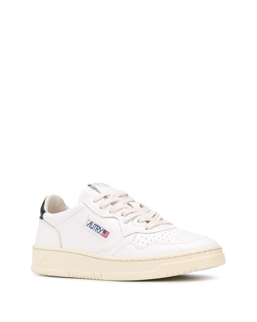 Autry Medaillengewinner Low -Man -Leat/Lösung wht/wht in White für Herren