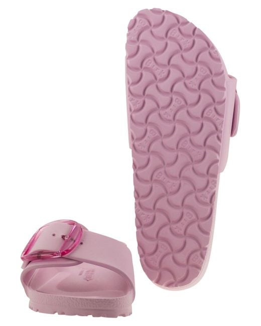 Birkenstock Pink Madrid Big Buckle Eva Slipper mit Schnalle