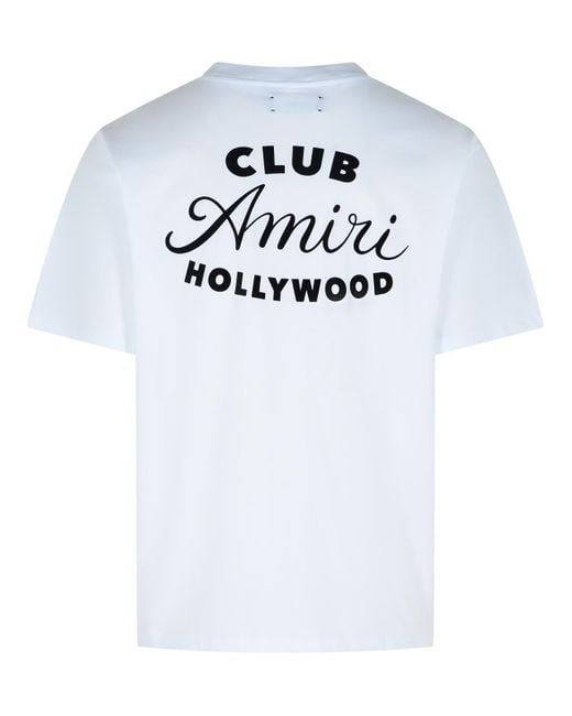 Amiri White Weiße Baumwoll -T -Shirt