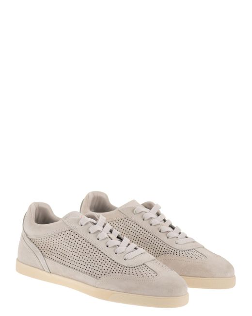Kiton Multicolor Perforated Calfskin Sneakers for men