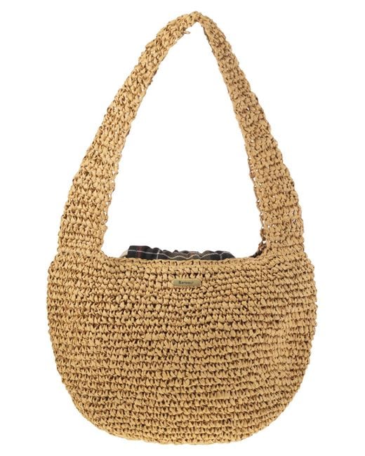 Barbour Metallic Lily Woven Tote Bag