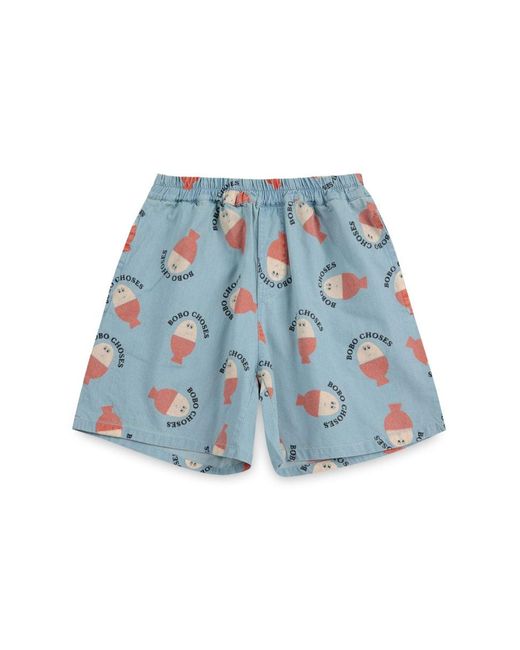 Bobo elige pantalones cortos con toda la impresión Bobo Choses de color Blue