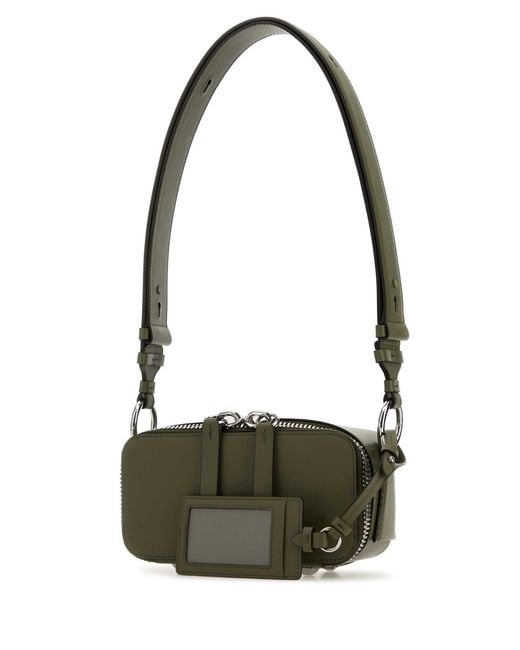 Maison Margiela Green Army Leather Shoulder Bag