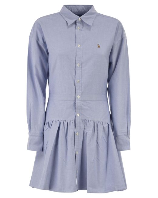 Polo Ralph Lauren Blue Oxford Cotton Shirt Dress