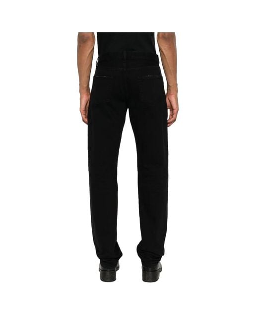 Saint Laurent Black Relaxed Straight Jeans for men